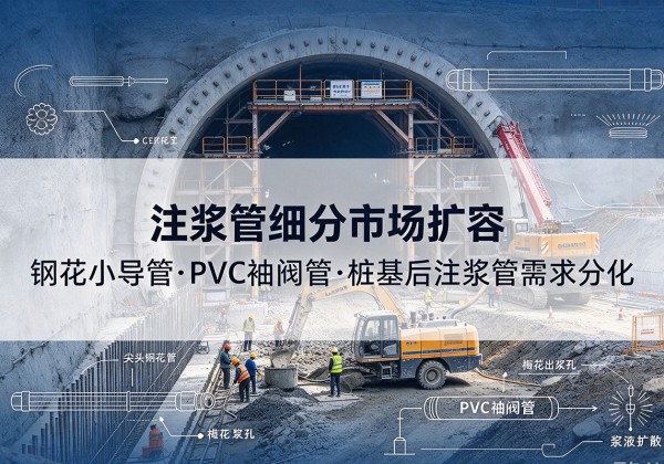 八步注浆管细分市场扩容，隧道钢花小导管、PVC 袖阀管、桩基后注浆管需求分化